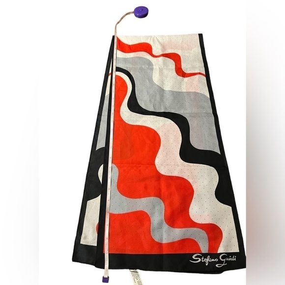 STEFANO GUIDI BEAUTIFUL RECTANGULAR SCARF WITH ABSTRACT DESIGN - Picture 12 of 12